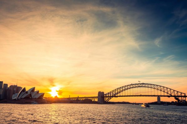 Praktikum Australien Brücke Sydney Sonnenuntergang