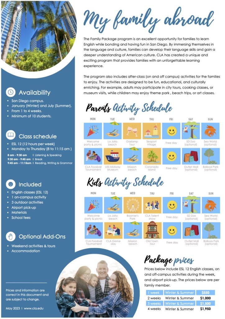 Edu Seasons Familiensprachreisen San Diego Freizeitaktivitäten