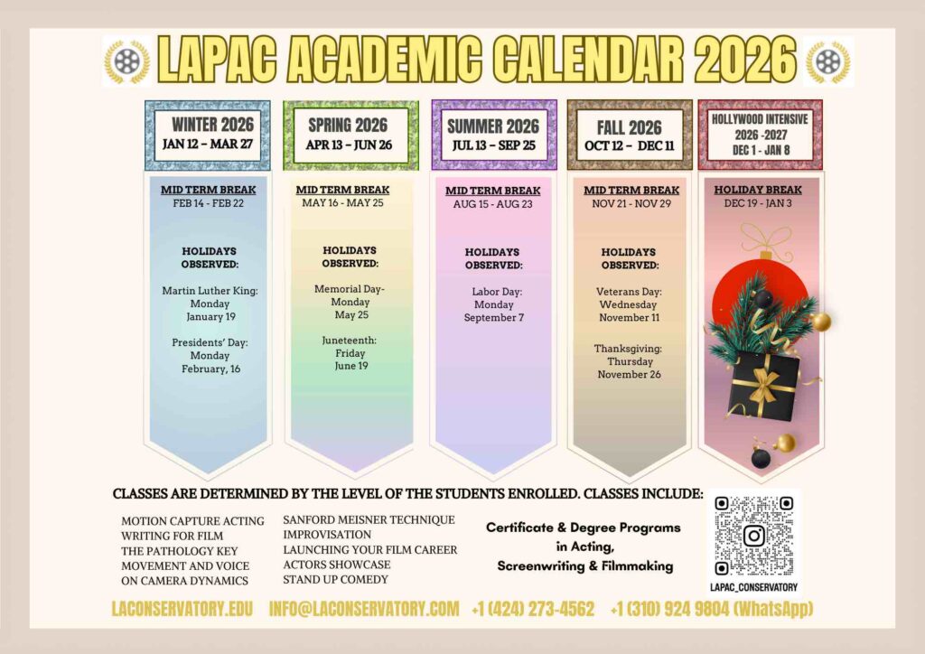 Studienkalender mit Terminen LAPAC 2026